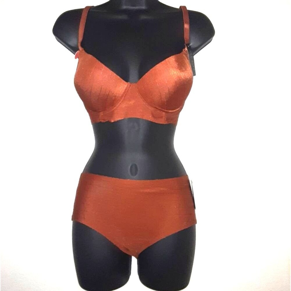 Youmita 36C Bombay JacquardPush Up Bra and Large Seamless Panty NWT